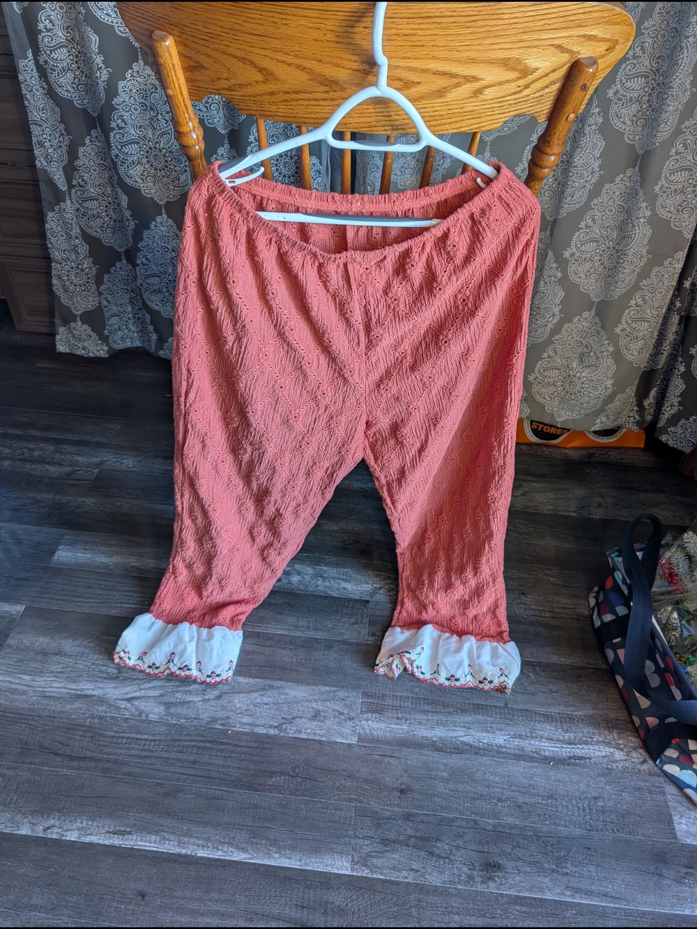 Women's Coral Ruffle Hem Bottoms